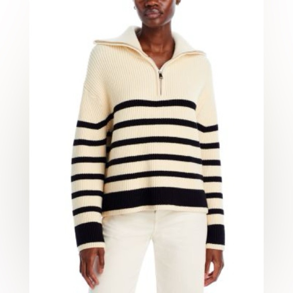 BLANKNYC Peak Hour Quarter Zip Sweater